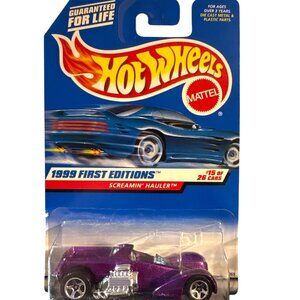 Die Cast Hot Wheels 1999 First Editions Screamin Hauler Car 15/26 21065 Purple